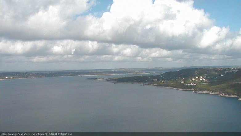 Lake Travis webcam, October 1, 2019 9:00 AM CT