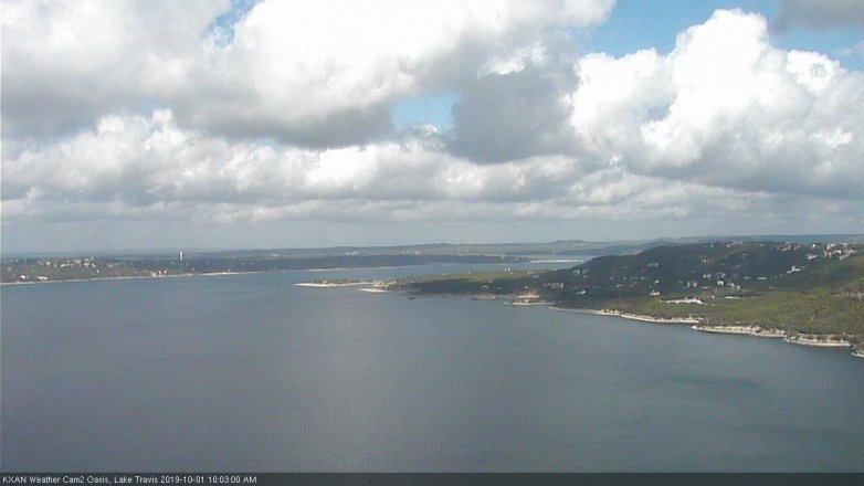 Lake Travis webcam, October 1, 2019 9:05 AM CT