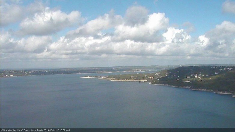 Lake Travis webcam, October 1, 2019 9:15 AM CT
