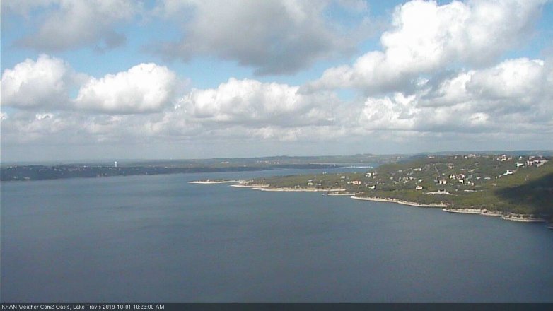 Lake Travis webcam, October 1, 2019 9:25 AM CT