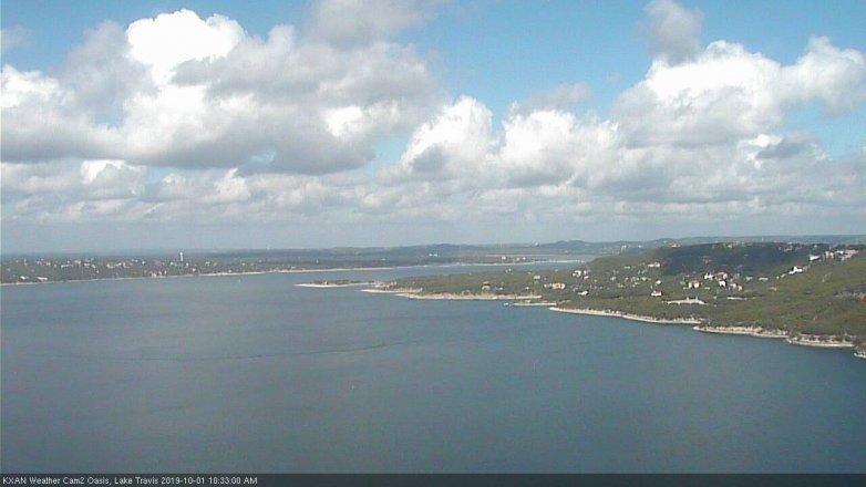 Lake Travis webcam, October 1, 2019 9:35 AM CT