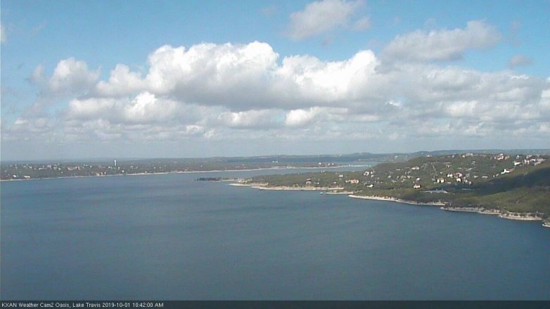 Lake Travis webcam, October 1, 2019 9:45 AM CT
