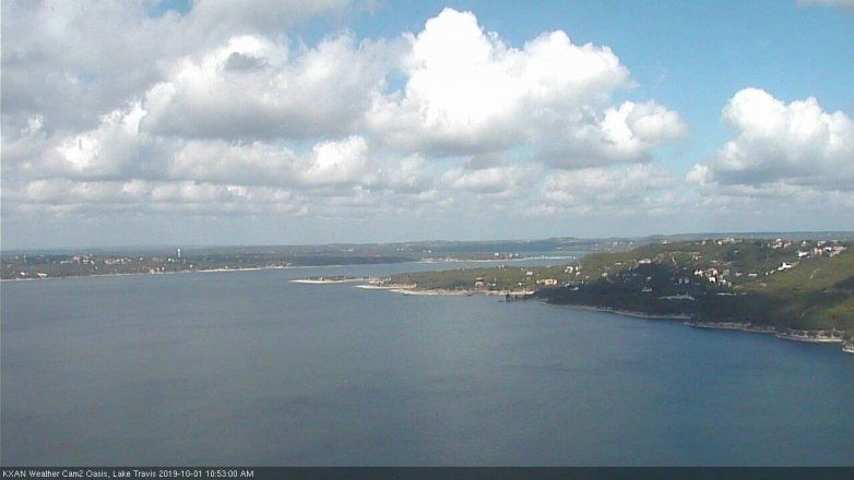 Lake Travis webcam, October 1, 2019 9:55 AM CT