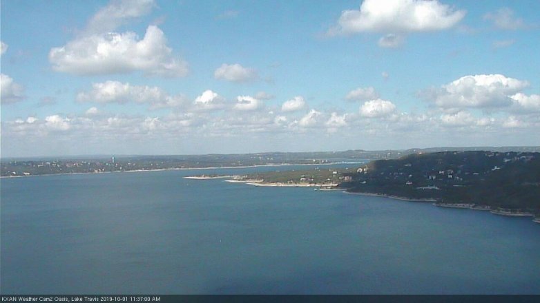 Lake Travis webcam, October 1, 2019 10:40 AM CT