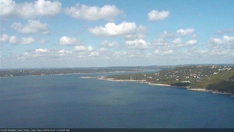 Lake Travis webcam, October 1, 2019 10:45 AM CT