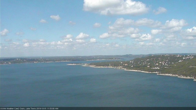 Lake Travis webcam, October 1, 2019 10:55 AM CT