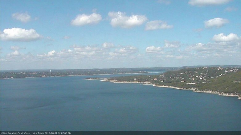 Lake Travis webcam, October 1, 2019 11:10 AM CT