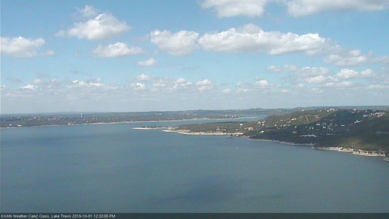 Lake Travis webcam, October 1, 2019 11:35 AM CT