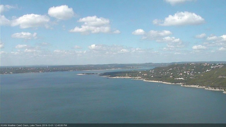 Lake Travis webcam, October 1, 2019 11:50 AM CT