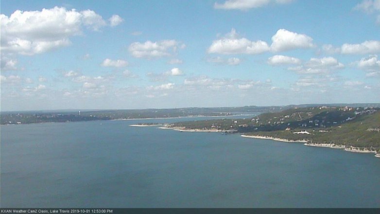 Lake Travis webcam, October 1, 2019 11:55 AM CT