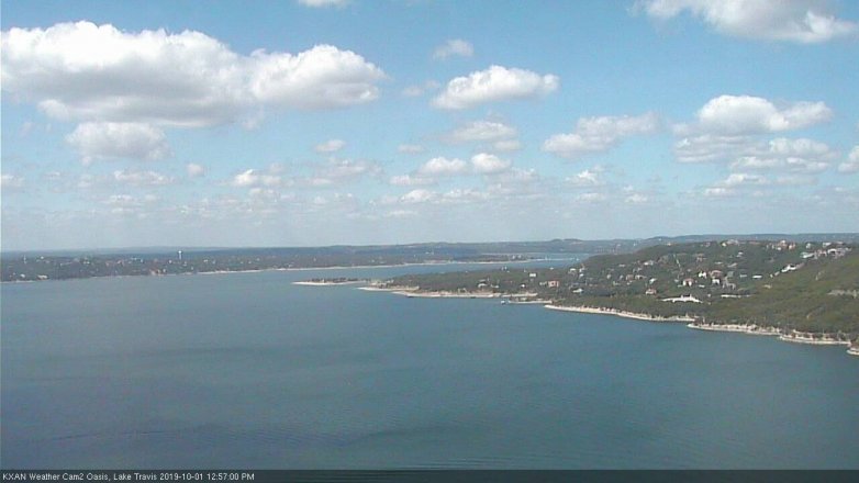 Lake Travis webcam, October 1, 2019 12:00 PM CT