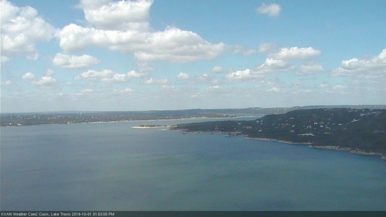 Lake Travis webcam, October 1, 2019 12:05 PM CT