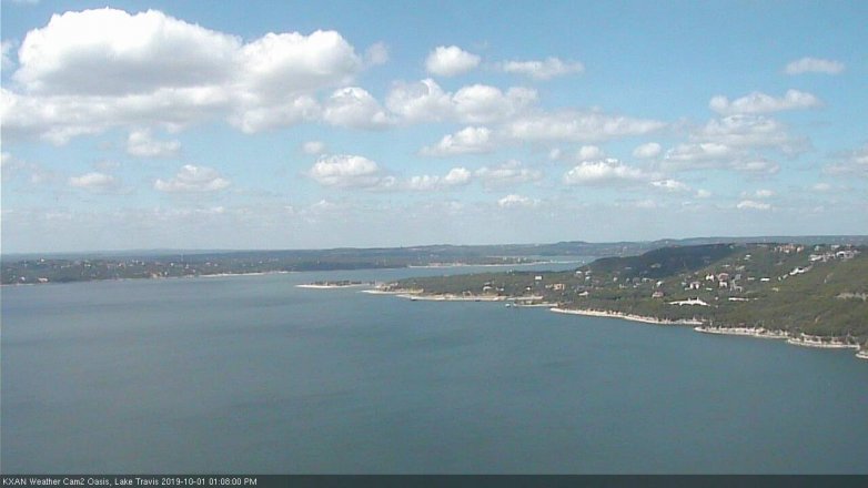 Lake Travis webcam, October 1, 2019 12:10 PM CT