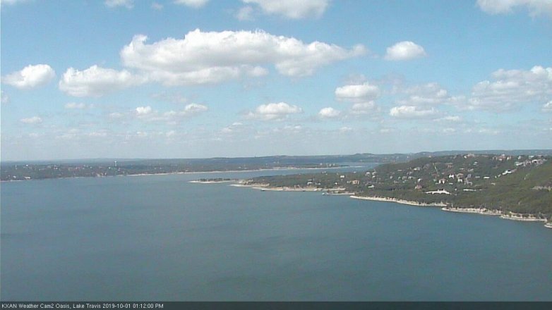 Lake Travis webcam, October 1, 2019 12:15 PM CT