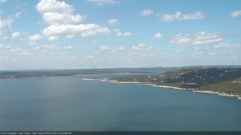 Lake Travis webcam, October 1, 2019 12:25 PM CT