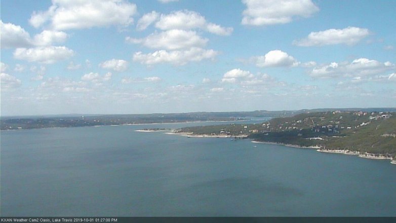 Lake Travis webcam, October 1, 2019 12:30 PM CT