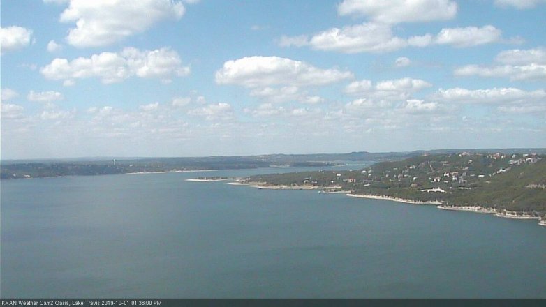 Lake Travis webcam, October 1, 2019 12:40 PM CT