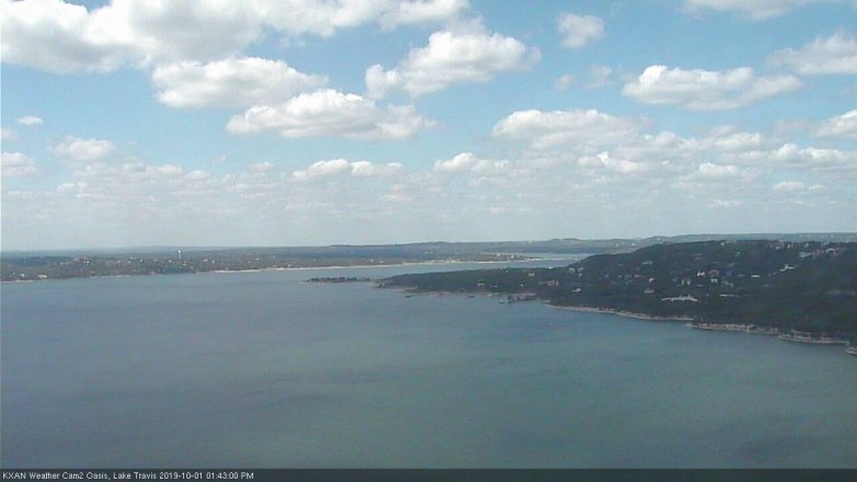 Lake Travis webcam, October 1, 2019 12:45 PM CT
