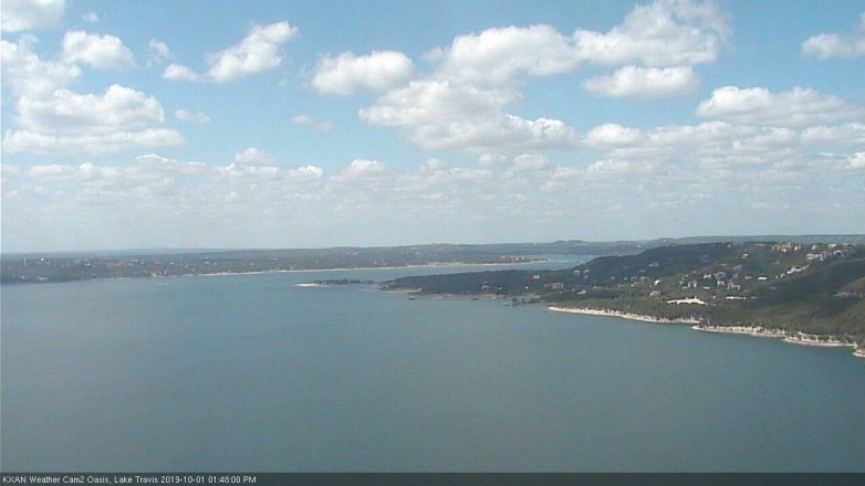 Lake Travis webcam, October 1, 2019 12:50 PM CT