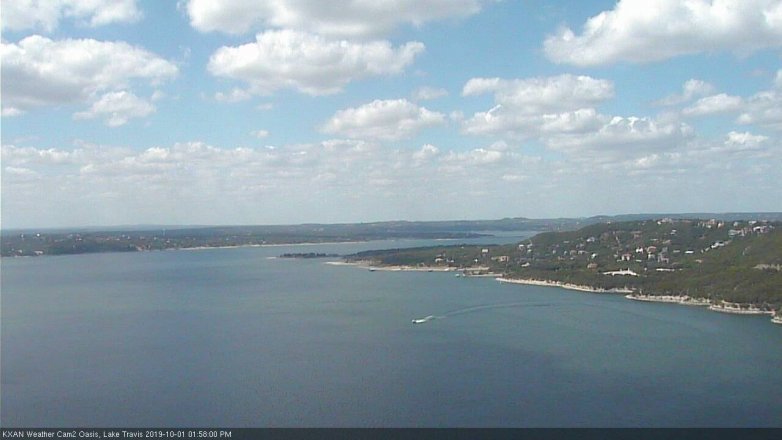 Lake Travis webcam, October 1, 2019 1:00 PM CT