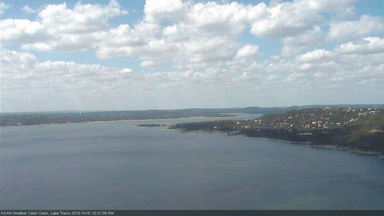 Lake Travis webcam, October 1, 2019 1:10 PM CT