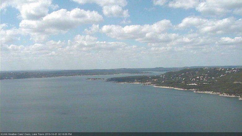 Lake Travis webcam, October 1, 2019 1:20 PM CT