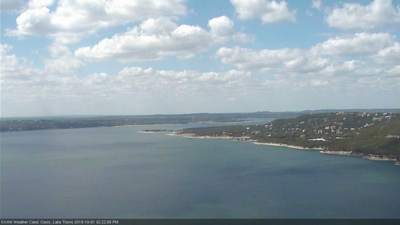 Lake Travis webcam, October 1, 2019 1:25 PM CT