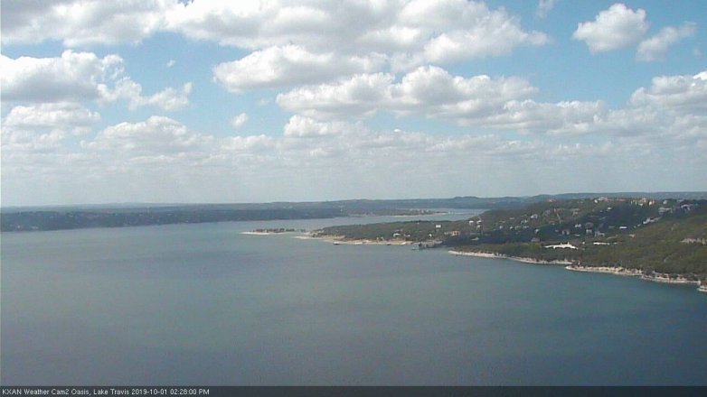 Lake Travis webcam, October 1, 2019 1:30 PM CT