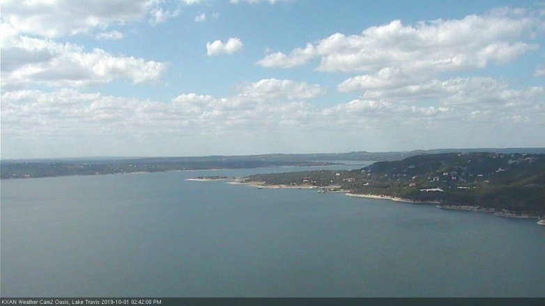 Lake Travis webcam, October 1, 2019 1:45 PM CT