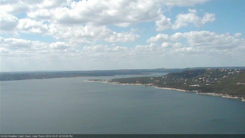 Lake Travis webcam, October 1, 2019 1:55 PM CT