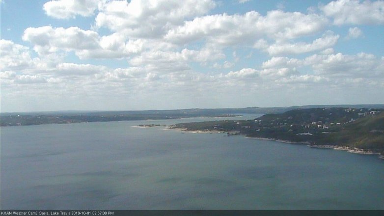 Lake Travis webcam, October 1, 2019 2:00 PM CT