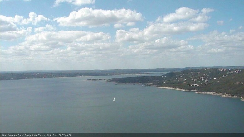 Lake Travis webcam, October 1, 2019 2:10 PM CT