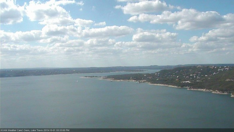 Lake Travis webcam, October 1, 2019 2:35 PM CT