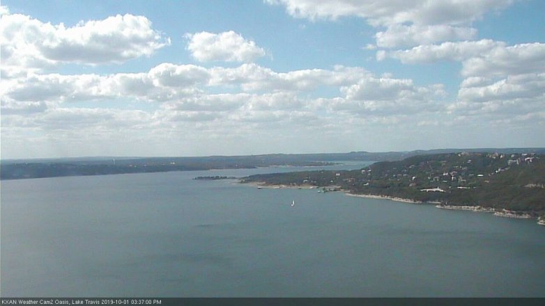 Lake Travis webcam, October 1, 2019 2:40 PM CT