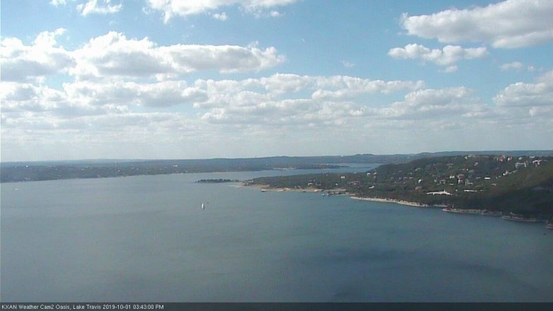 Lake Travis webcam, October 1, 2019 2:45 PM CT