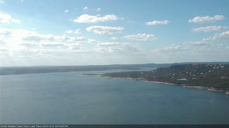 Lake Travis webcam, October 1, 2019 3:20 PM CT