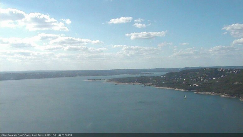 Lake Travis webcam, October 1, 2019 3:25 PM CT