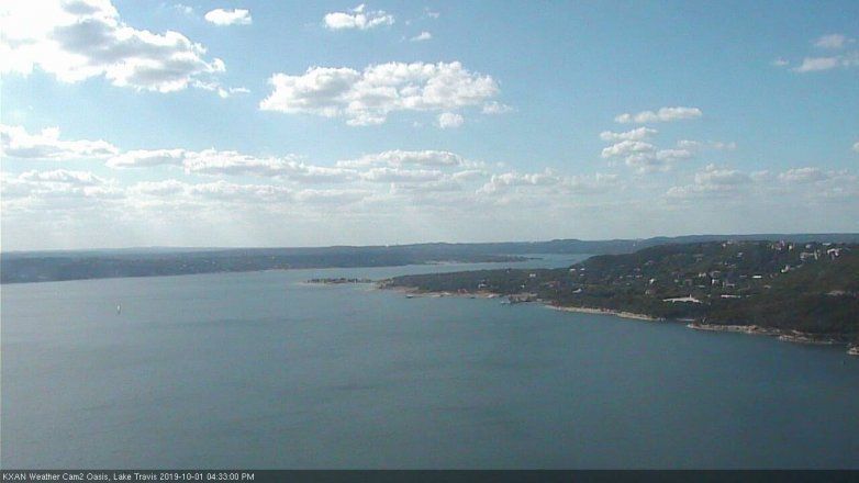 Lake Travis webcam, October 1, 2019 3:35 PM CT