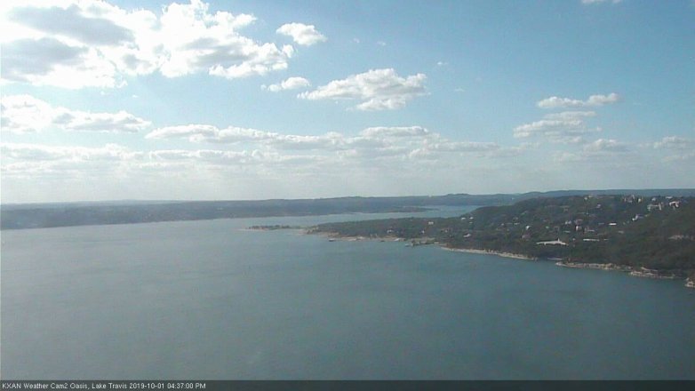 Lake Travis webcam, October 1, 2019 3:40 PM CT