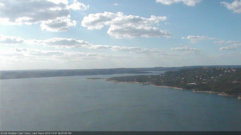 Lake Travis webcam, October 1, 2019 3:55 PM CT