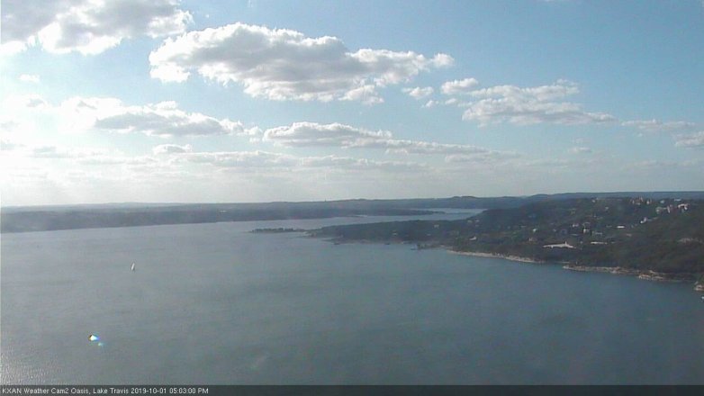Lake Travis webcam, October 1, 2019 4:05 PM CT