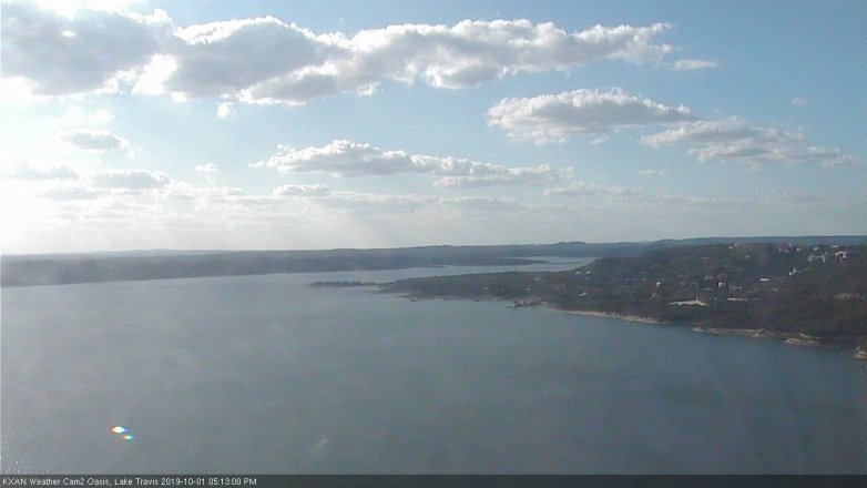 Lake Travis webcam, October 1, 2019 4:15 PM CT