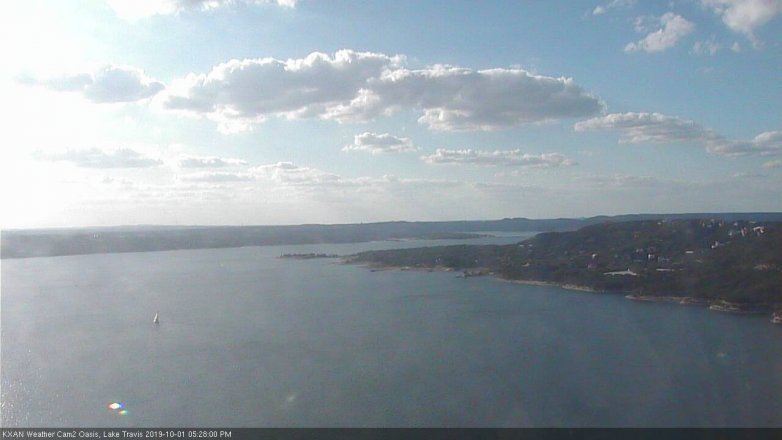 Lake Travis webcam, October 1, 2019 4:30 PM CT