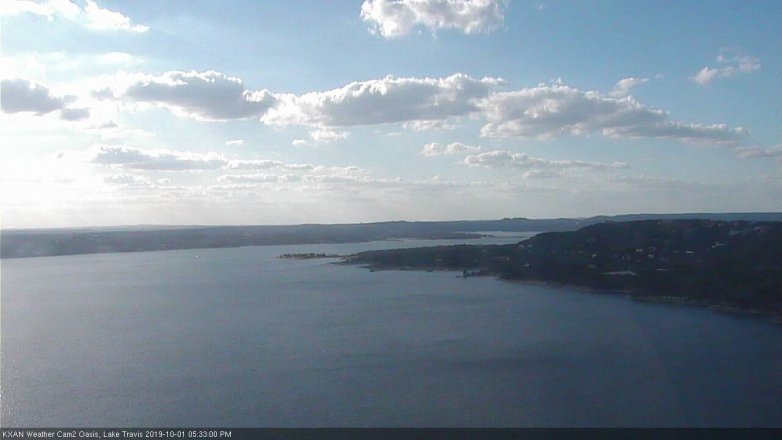 Lake Travis webcam, October 1, 2019 4:35 PM CT