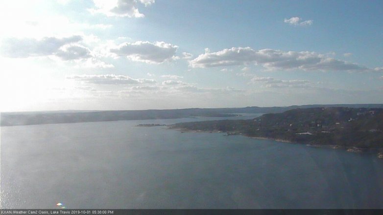 Lake Travis webcam, October 1, 2019 4:40 PM CT
