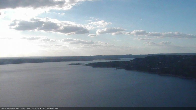 Lake Travis webcam, October 1, 2019 4:50 PM CT