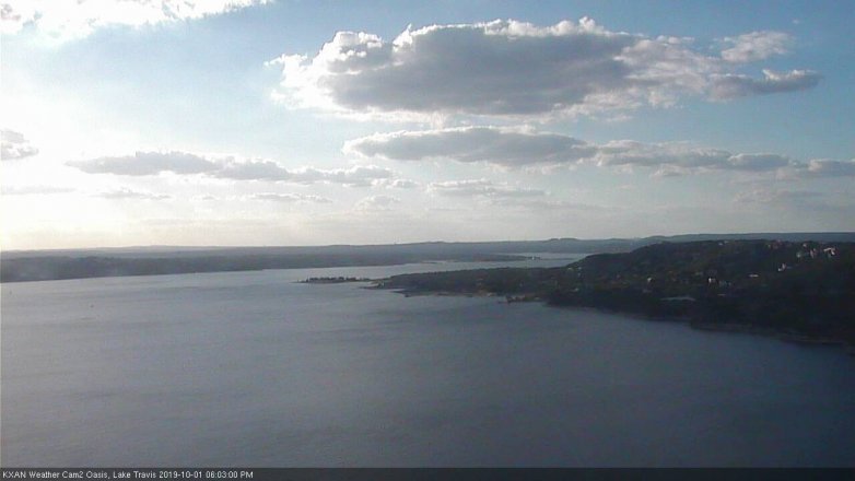 Lake Travis webcam, October 1, 2019 5:05 PM CT