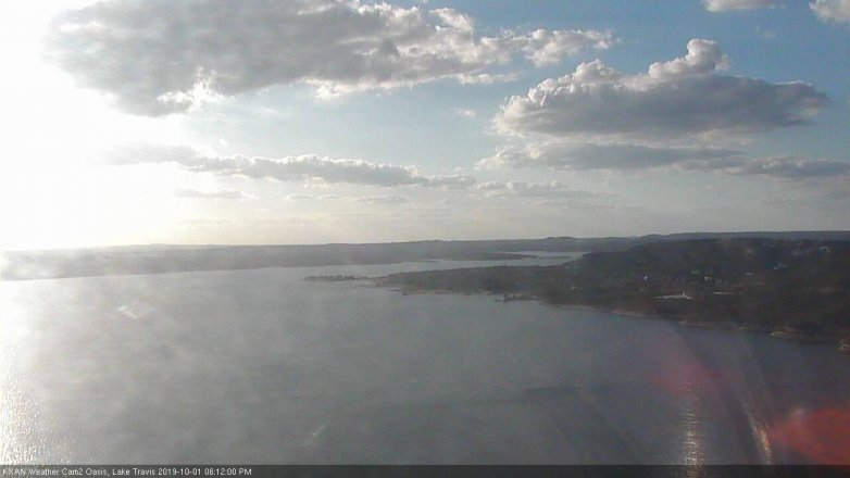 Lake Travis webcam, October 1, 2019 5:15 PM CT