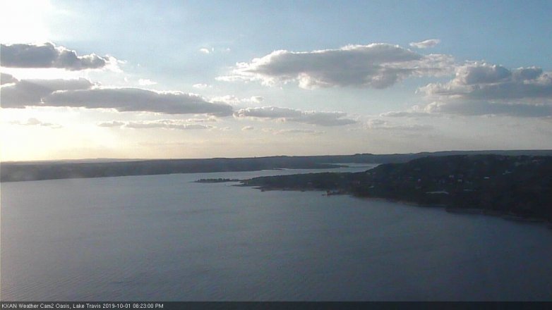 Lake Travis webcam, October 1, 2019 5:25 PM CT