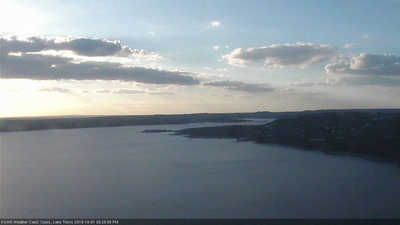 Lake Travis webcam, October 1, 2019 5:30 PM CT